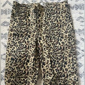 J. Crew Animal Print Trousers - Brown and Black